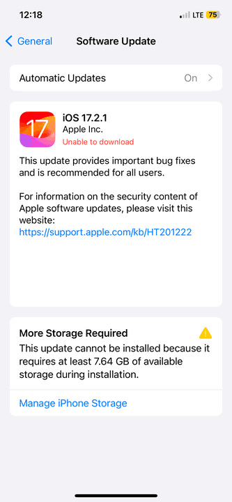 iOS update iPhone